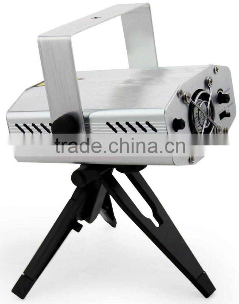 Sidiou Group Mini Red and Green Laser Stage Lighting Moving Party Stage Light Projector Stage Lighting Disco Show Laser (Silver)