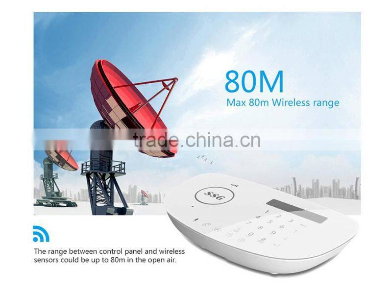 Intercom GSM alarm system with wireless smoke sensor/dector/monitor