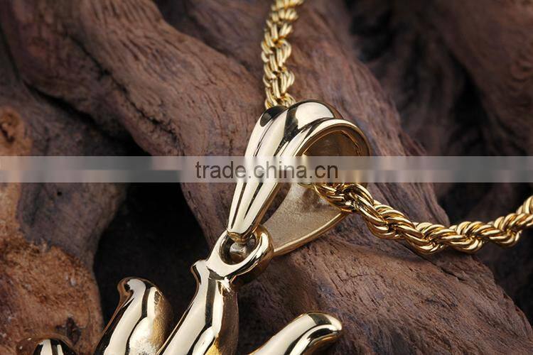 Simple casting design fashion unique gold sun pendant