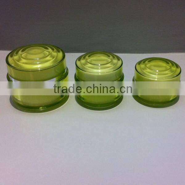 round shape whole set cosmetic packaging acrylic cosmetic bottle and jar