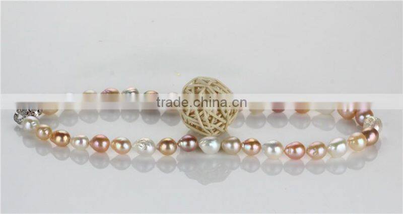 10-12mm AA multi color edison natural latest single pearl jewelry set, fresh water pearl jewelry set