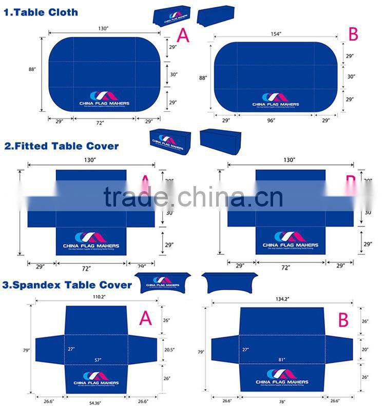 trade show promotion advertise table cover sheet