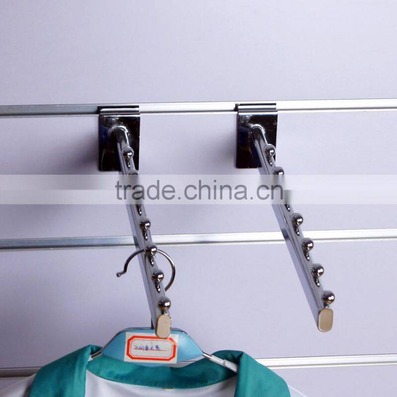 Supermarket wall-mounted Slatwall 11 Ball Sloping Arm