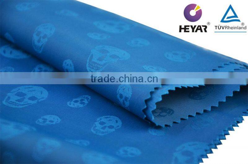 Skeleton Designs Nylon Cotton Jacquard Fabric For Shirt