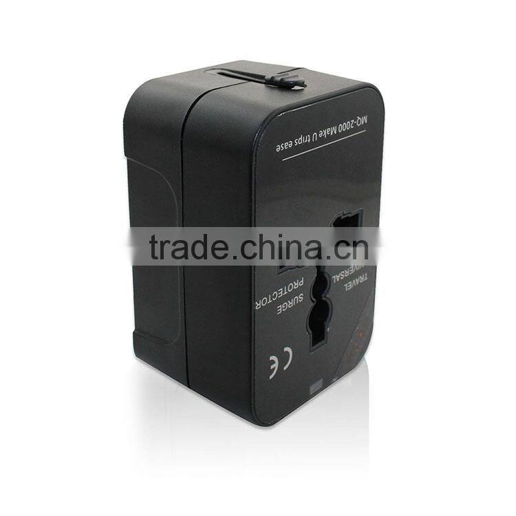 low price price universal multi travel adapter with 2 usb charger