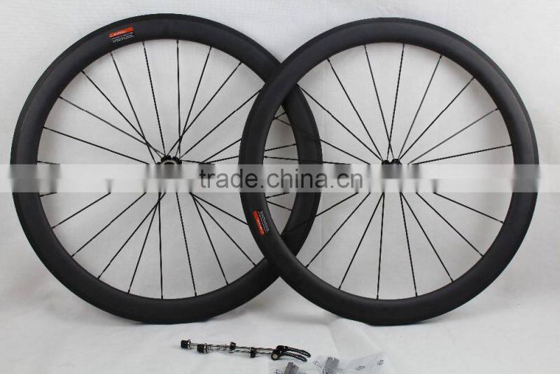 Ultra Light 700C 50mm Clincher Carbon Wheels 23mm width Road Bike Wheels Bicycle Wheelset