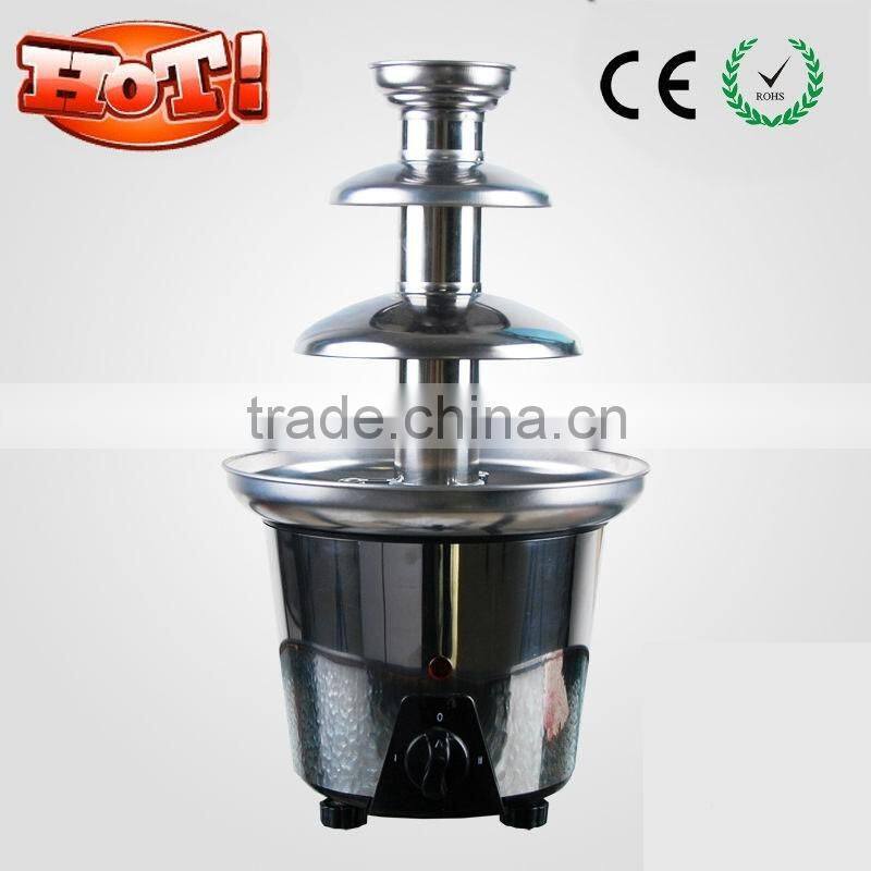 family use 3 tiers wholesale Mini chocolate fountain, china chocolate fountain stand