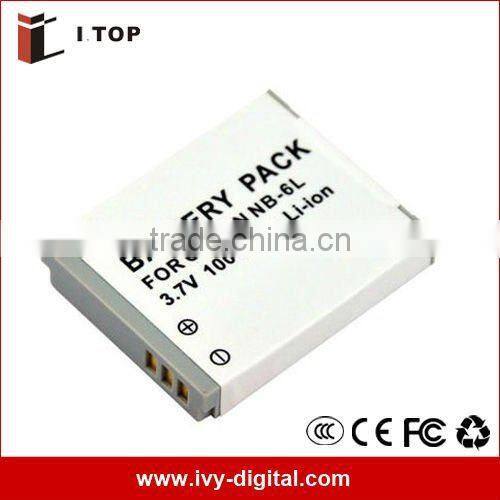 Digital Camera Battery for Canon NB-6L, 3.6V 1000mAh