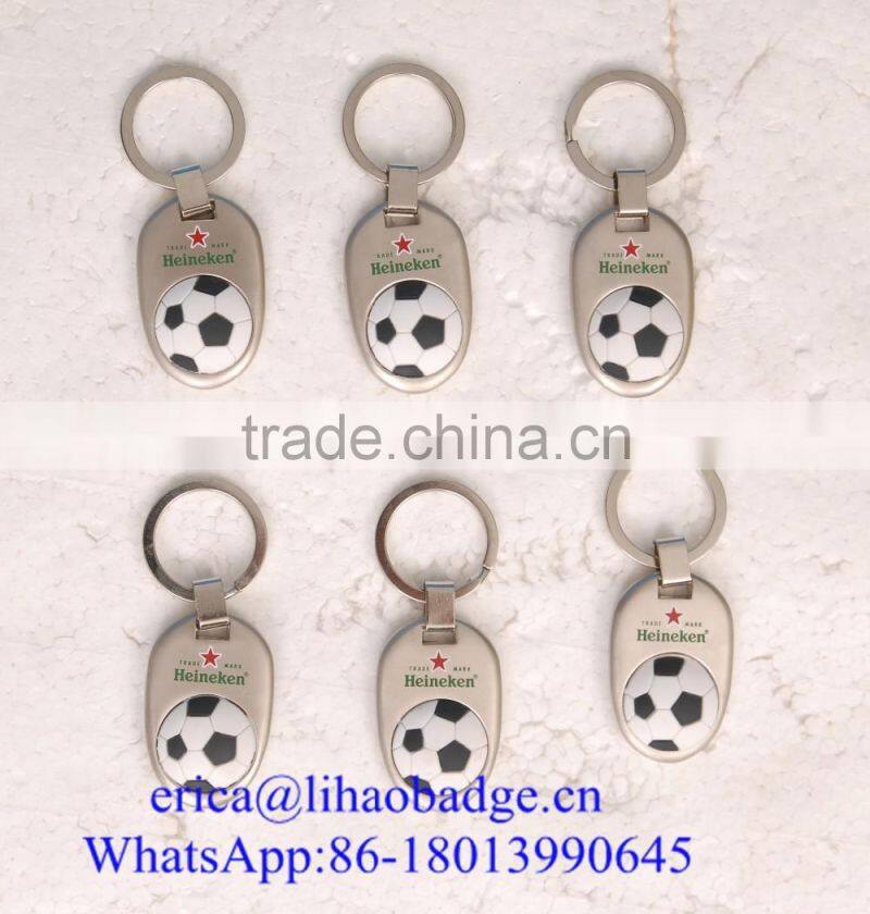 High Quality Custom Sliver Heart Shape Metal Key Chain