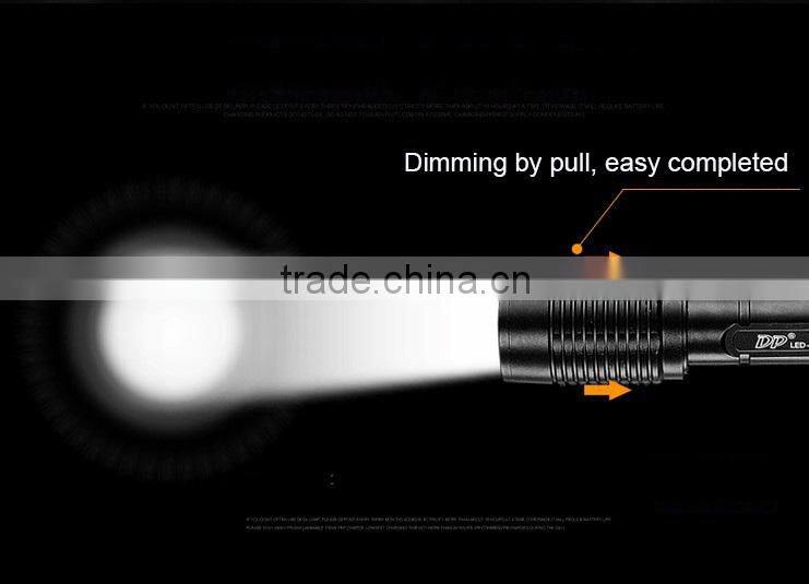 waterproof alluminum alloy led flat torch 2000lm