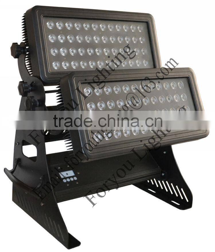 Outdoor Rainproof IP66 Waterproof Wall Wash Building Light 96x18W RGBWAUV 6-IN-1 LED City Color