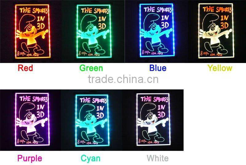 illuminated Restaurant LED Blackboard Menu Board