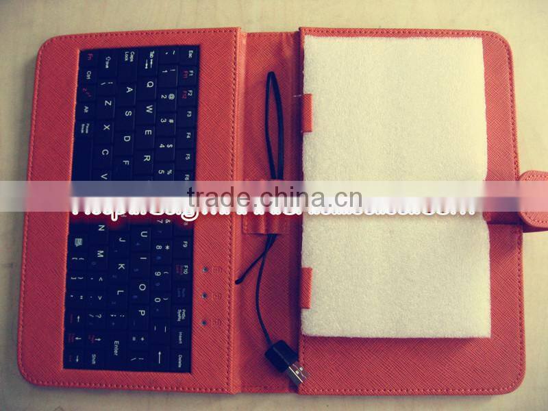 For wholesaler orange color bluetooth english arabic keyboard cover for tablet
