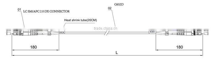 High quality China-made LC -LC SM Duplex Fiber optic patch cord