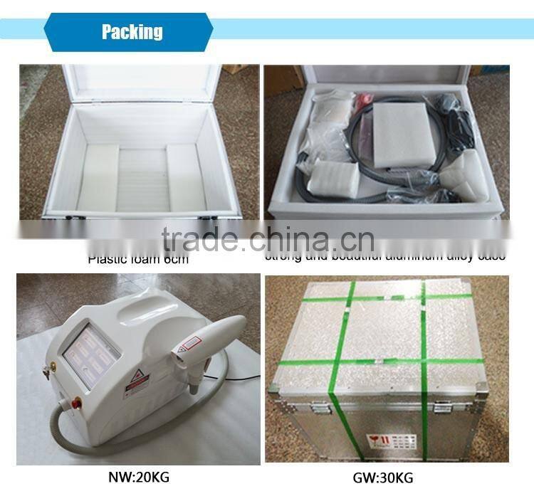 2016 hot sale beauty equipment q switch nd yag laser tattoo removal