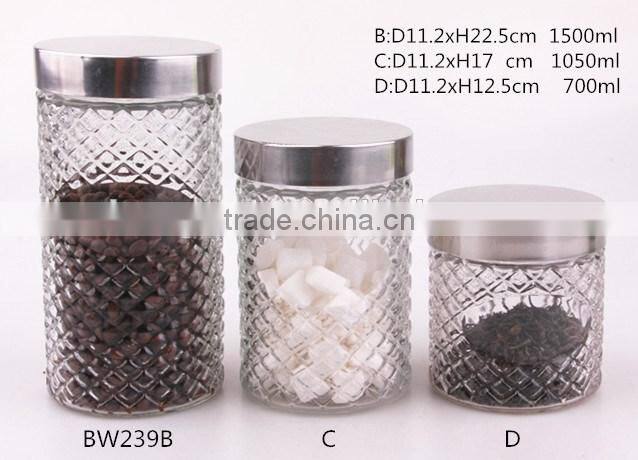 GLASS JAR WITH S/A LID