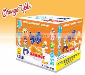 Sterilized yogurt flavor orange