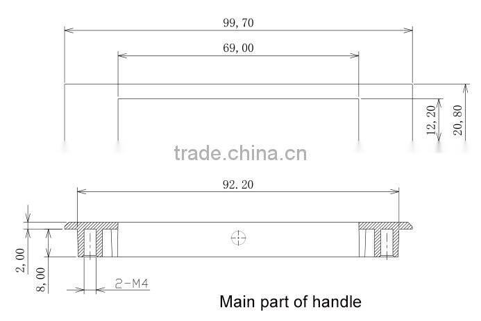Furniture Hardware Type Concealed Hidden Door Handle