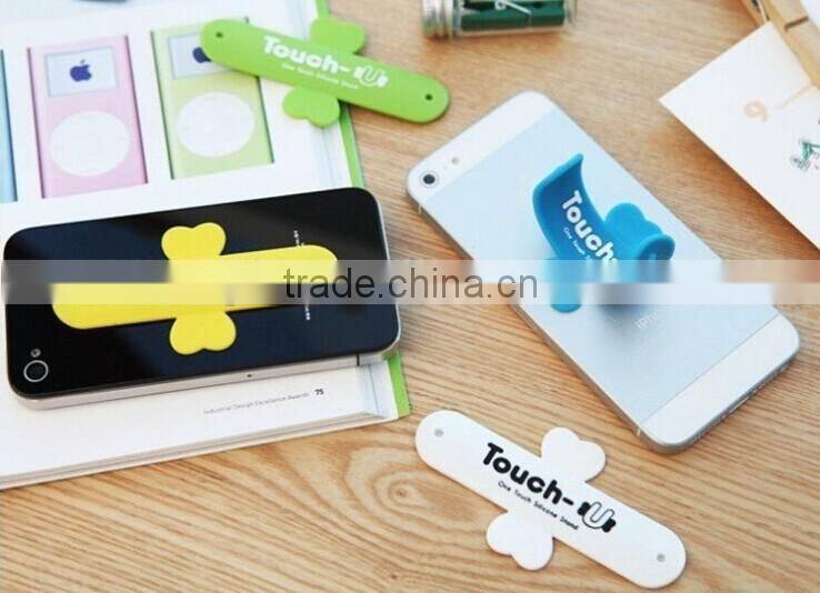 Silicone slap smart phone stand with customized logo