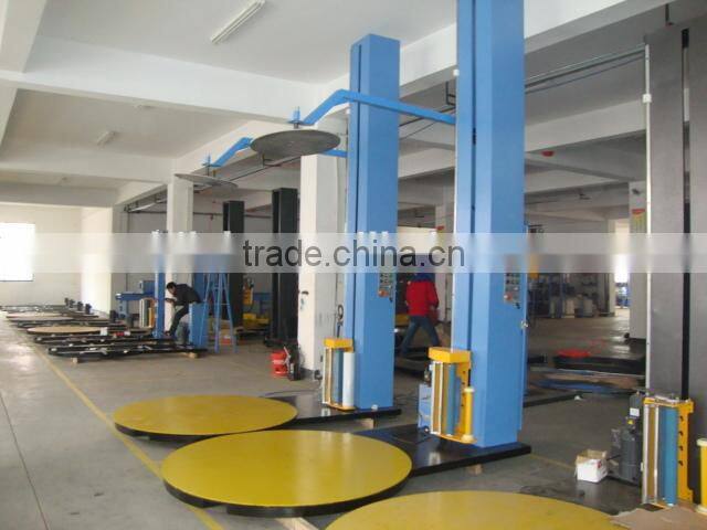 Pallet stretch wrap machine with weight and print function