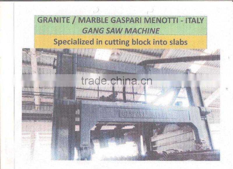 MOVING GRANITE/MARBLE BLOCK AND SLAB MACHINE FROM ITALY