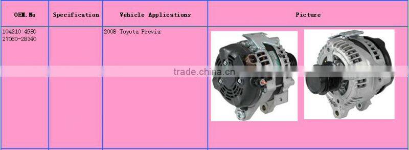 104210-4980 car alternators prices with discount for toyota