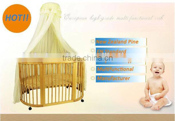 EU Convertible Toddle Cot Bed Antique Baby Cot/Crib
