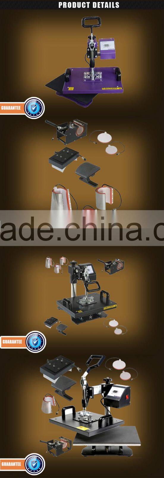 Digital 8IN1 heat transfer printing printer printing press machine for mug shirt plate cap