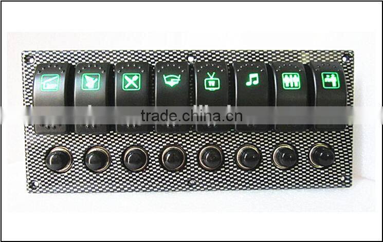 Boat Marine Rocker Switch Panel 8 switches
