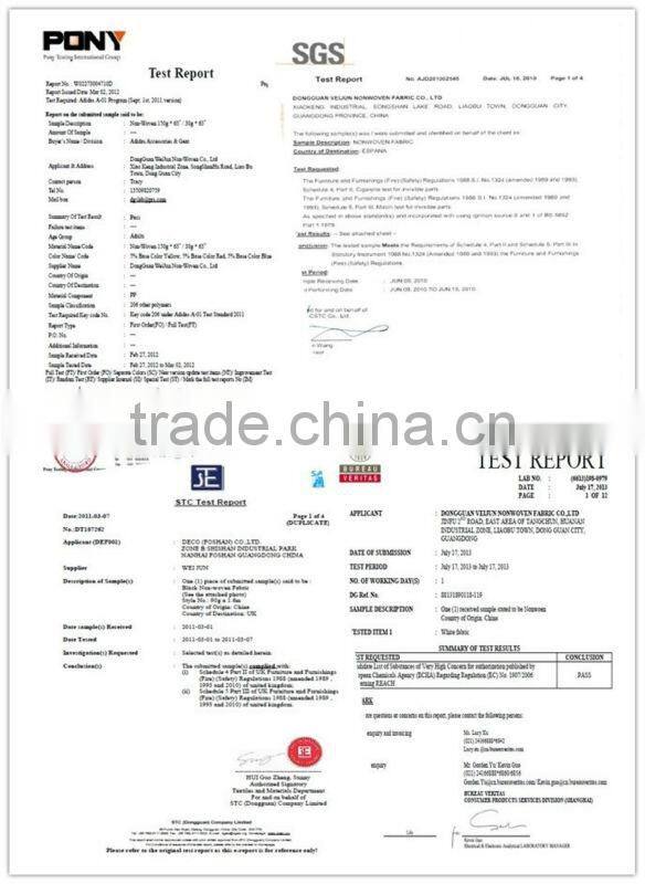 Dongguan Veijun fabric white nonwoven