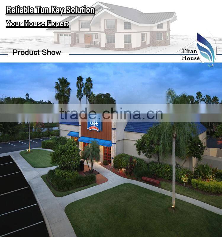 Well Designed Light Steel Prefabricated Cafe Building