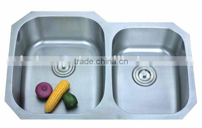 double bowl stainless steel kitchen sink