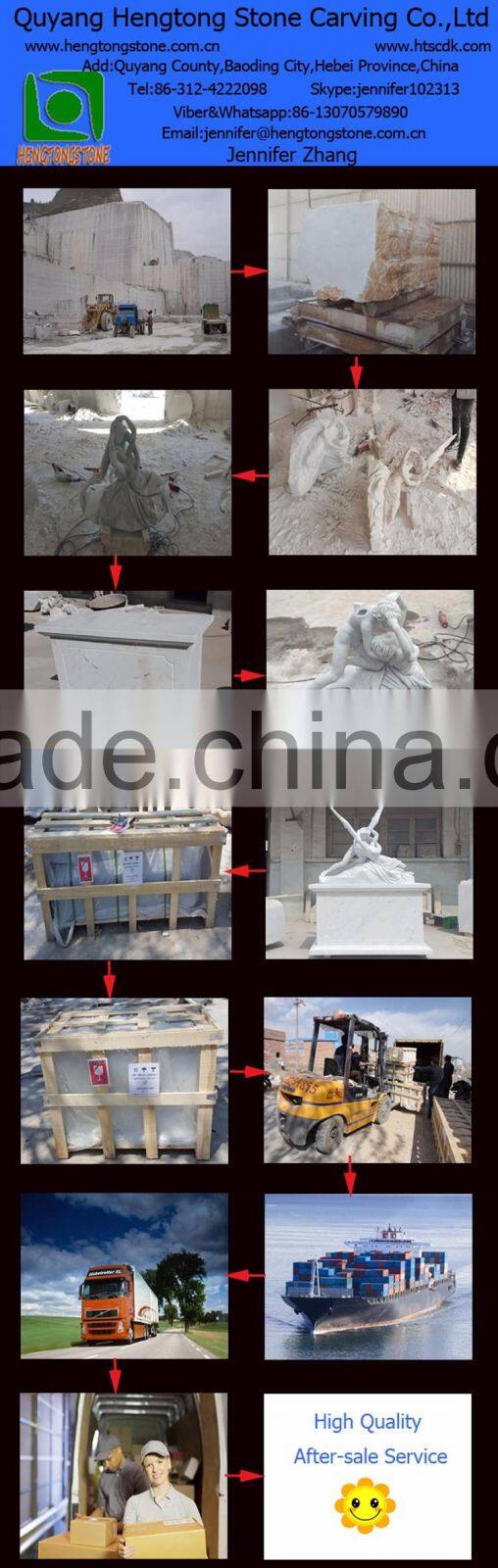 White Stone Marble Garden Table Bench