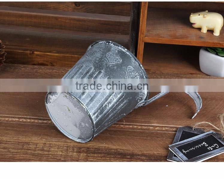 bulk antique black galvanized outdoor wall hanging metal planter