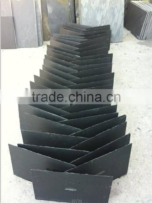 rough edge slate placemat with glass tumbler