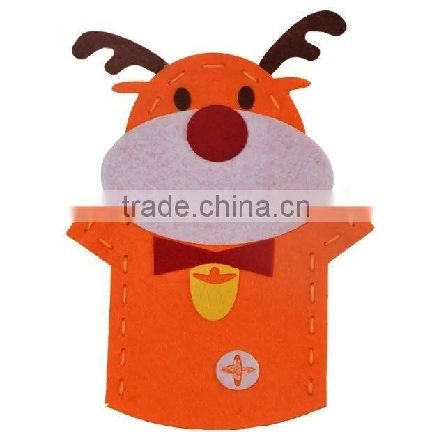 16053009 factory directly selling for Children handmade ready cutting felt hand puppet kit