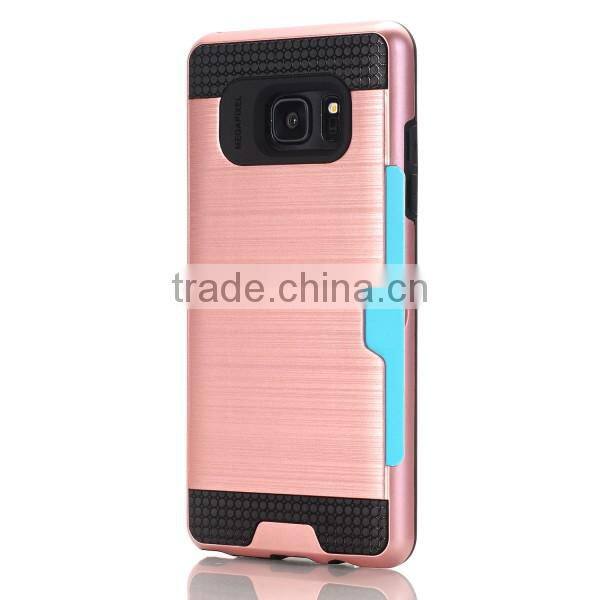 Drawbench phone case with card slot phone hull TPU + PC material back cover for Samsung Note 7