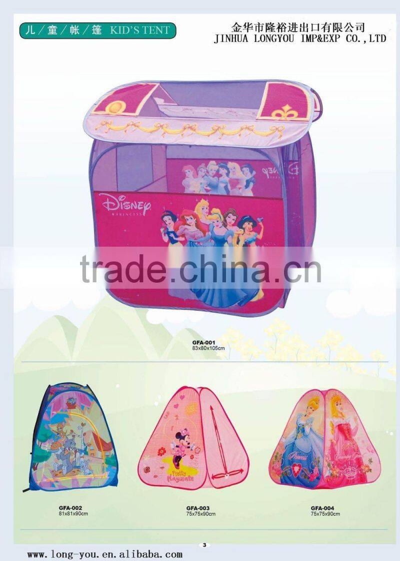 Blue Princess Pop up Castle Foldable Kids Play tent