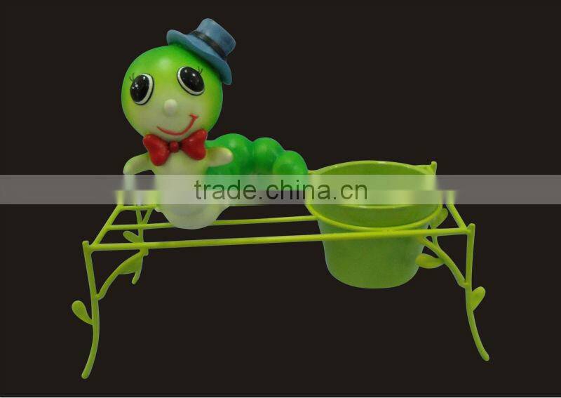 2014 new products caterpillar plant pot hydroponics ceramic flower pot