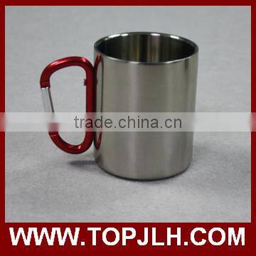 sublimation climbing carabiner mug stainless steel custom metal mug