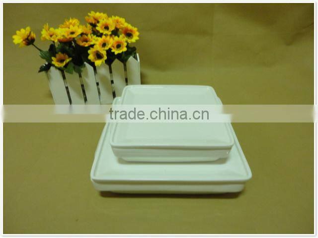 Hot Sale daily use porcelain with lid ceramic bakeware