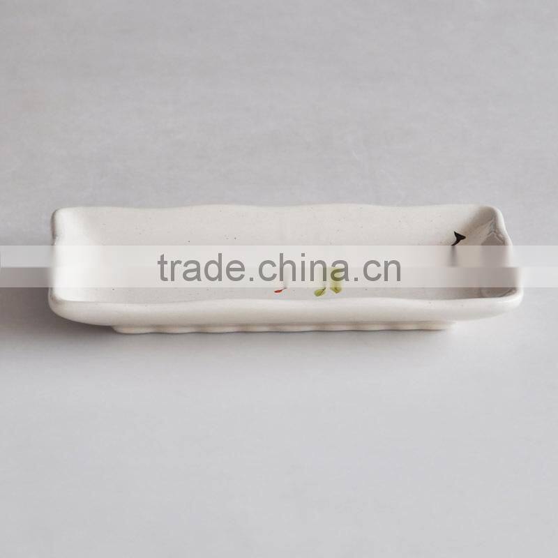 Japanese style oval shape small sushi saucer