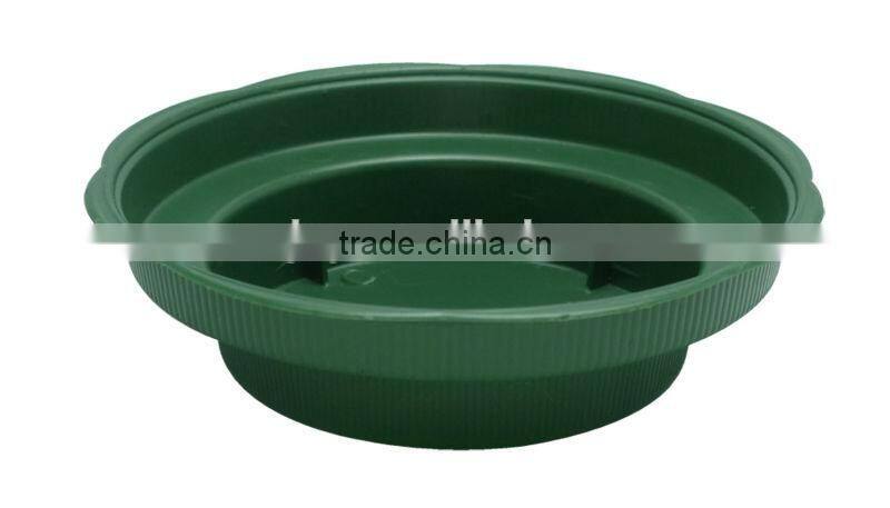 based plastic green flower holder