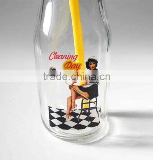 fashion 250ml starbucks type mango juice glass beverage bottle