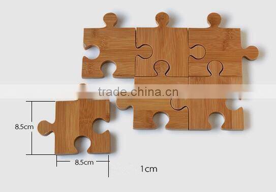 Creative bamboo custom wood tray set with coaster for coffee