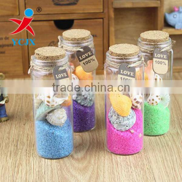 DECORATION EMPTY GLASS BOTTLES WITH CORK LIDS