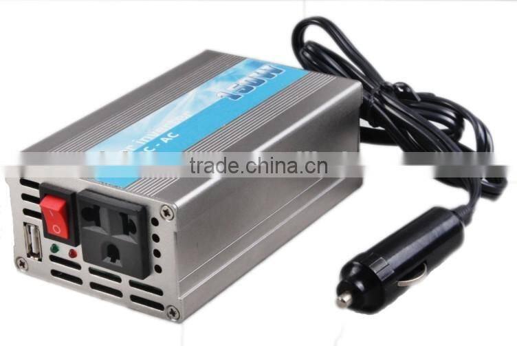 Car Power Inverter 12V DC TO 220V AC 150W 50Hz Charger Laptop Adapter With USB A1738