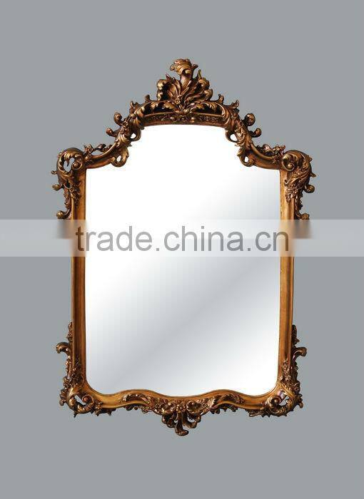 Antique Gold Reproduction Console Table with Mirror