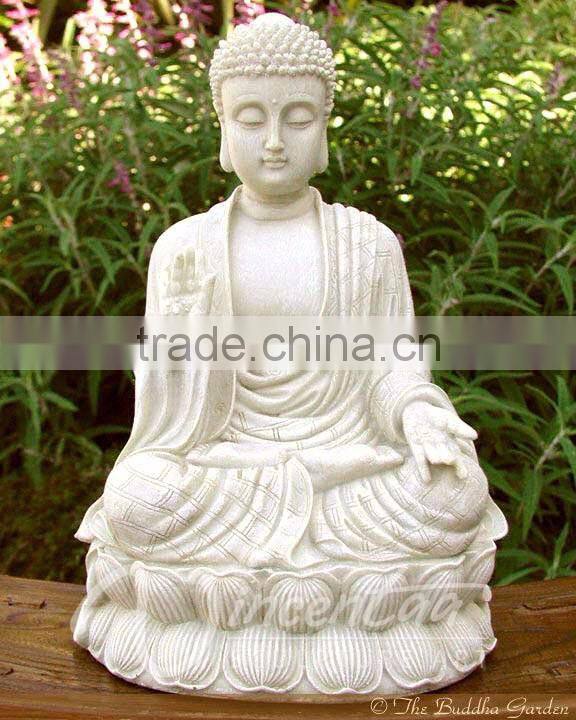 Asia fengshui outdoor zen garden hand carved marble reclining statue of the buddha