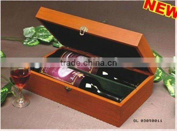natural color wood wine box